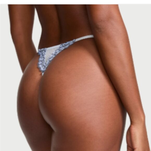 Victorias Secret Dream Angels Boho Floral Embroidery Demi Bra Blue Denim 36A Set - Picture 6 of 16